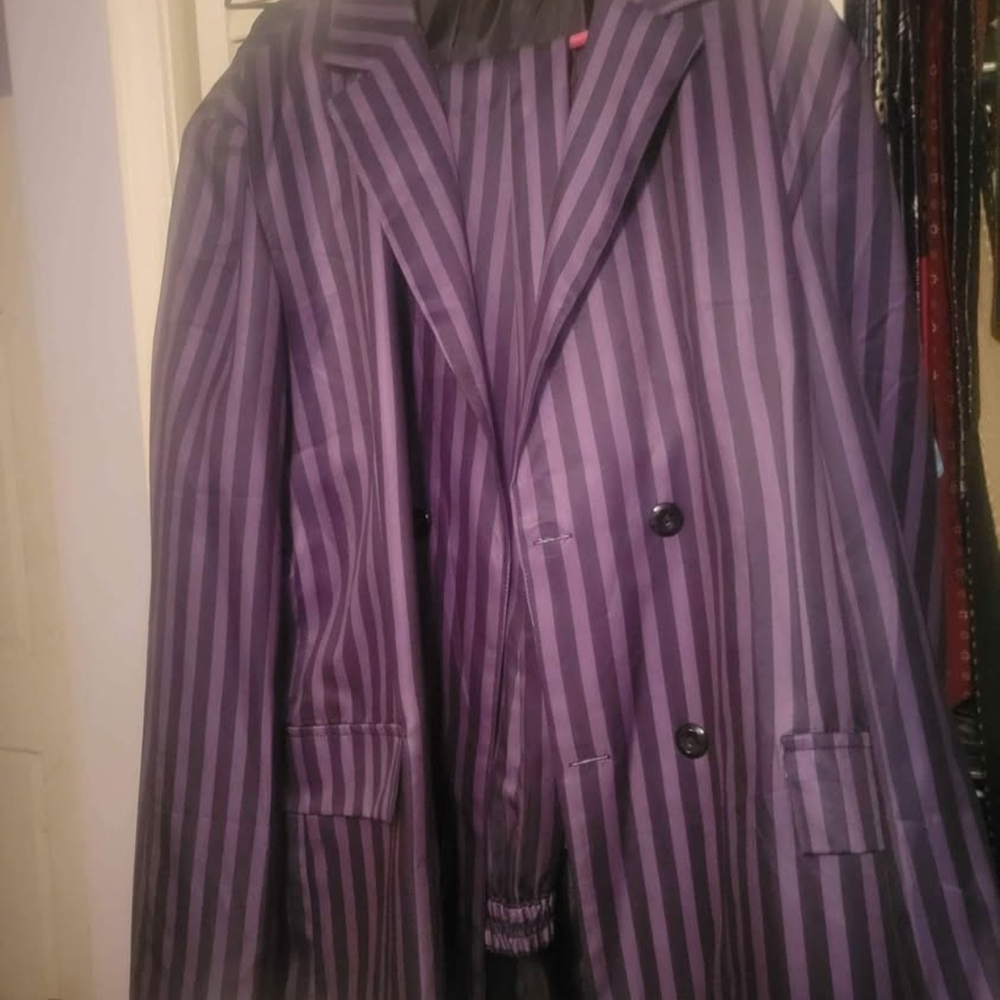 Purple Striped Blazer